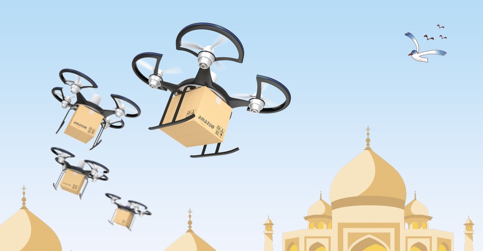 amazon india drones delivery