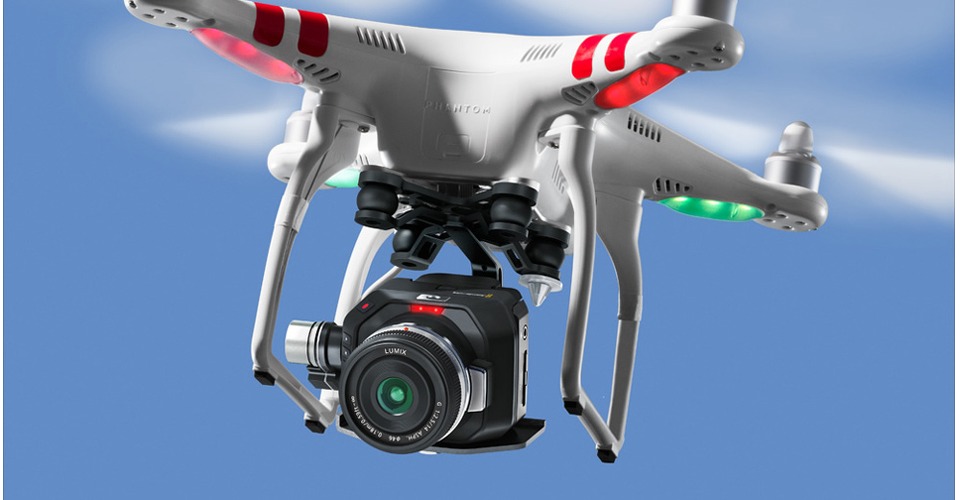 micro cinema camera drone dji phantom 2 blackmagic design