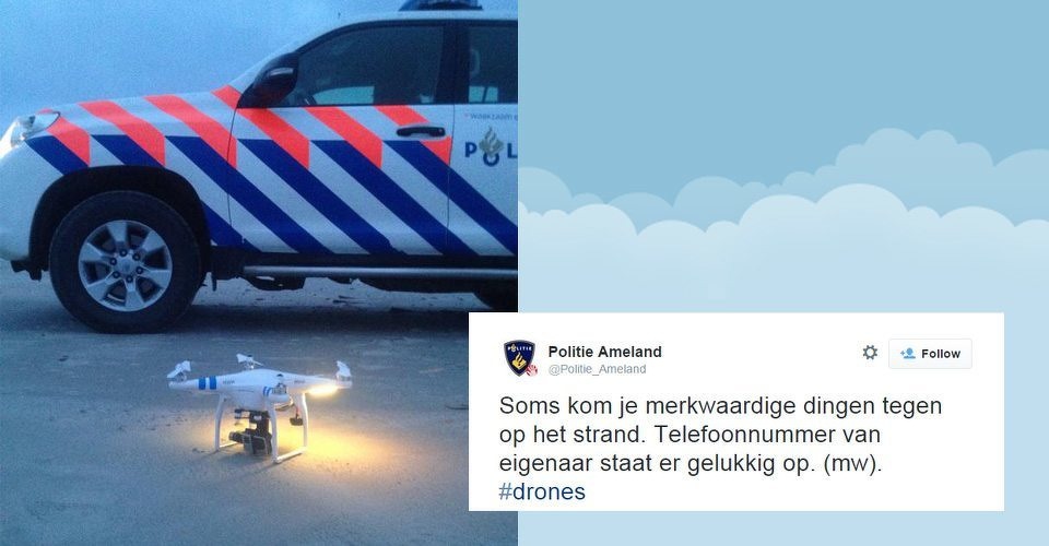 politie ameland vindt drone op strand