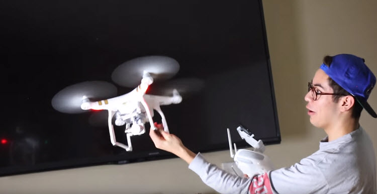 Vlieg niet met je drone in huis!
