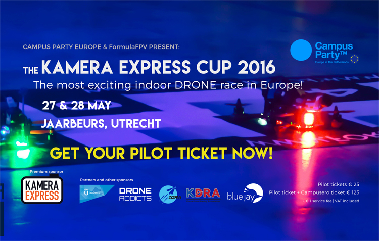 European indoor Kamera Express Cup 2016 tijdens Campus Party in Jaarbeurs Utrecht