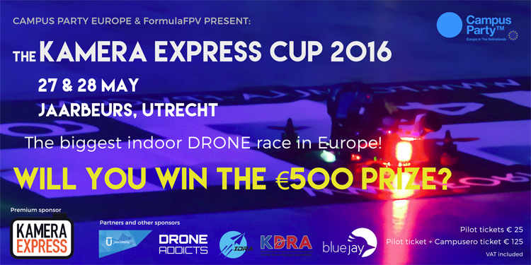 Super Quadcopter Gang domineert Kamera Express Indoor Cup in Jaarbeurs Utrecht