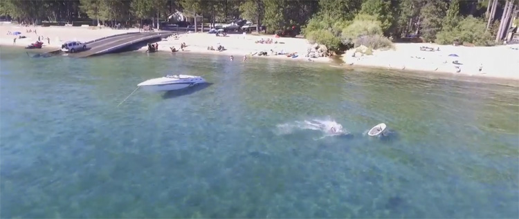 Dronevideo Tahoe meer in Californië
