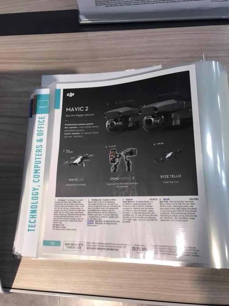 Gelekte advertentie bevestigt twee nieuwe drones in DJI Mavic 2 serie